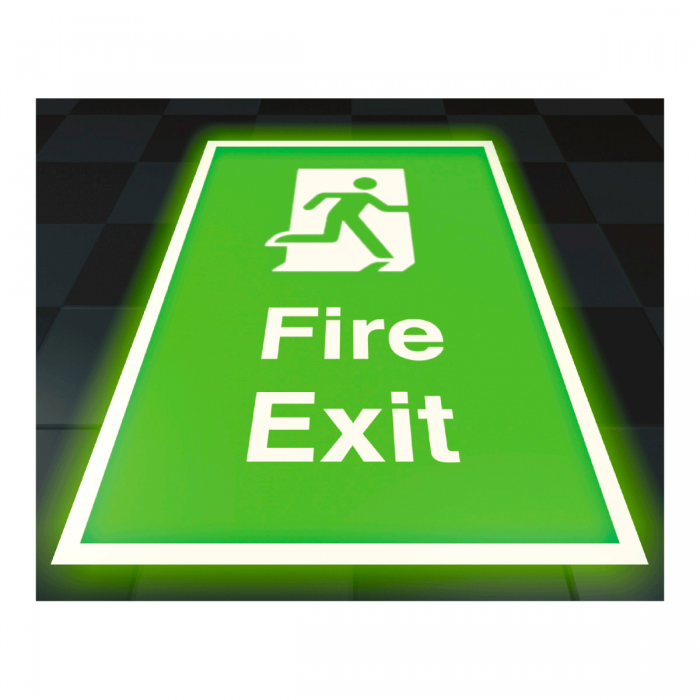 Fire Exit Floor Sign